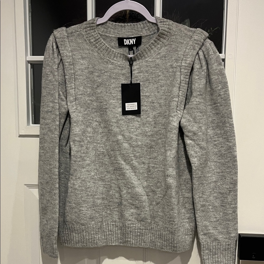 DKNY Heather Gray Women's Crew Neck Sweater